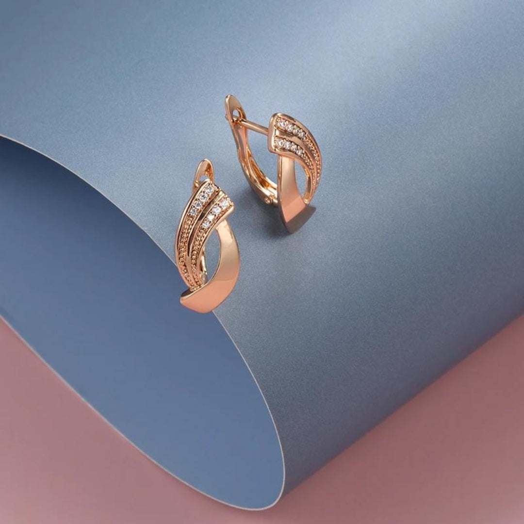 RoseLuxe™ | Elegant Rose Gold Earrings VIP