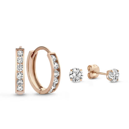 Brillane™ | Gold Stone Earrings Set