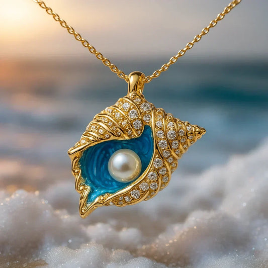 Radiant Pearl Seashell Necklace | Gold VIP